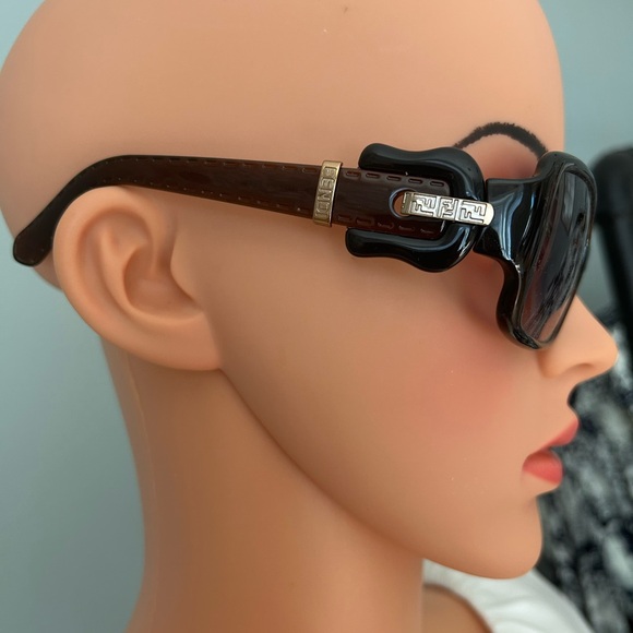 Fendi Accessories - Fendi Dark Brown Vintage Sunglasses with buckle detail